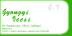gyongyi vecsi business card